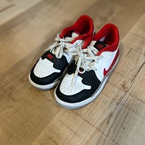 Nike Kids' White, Red, and Black Sneakers